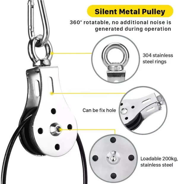 Exercise pulley system with Loading Pin Arm Muscle Strength Fitness Equipment - Image 4